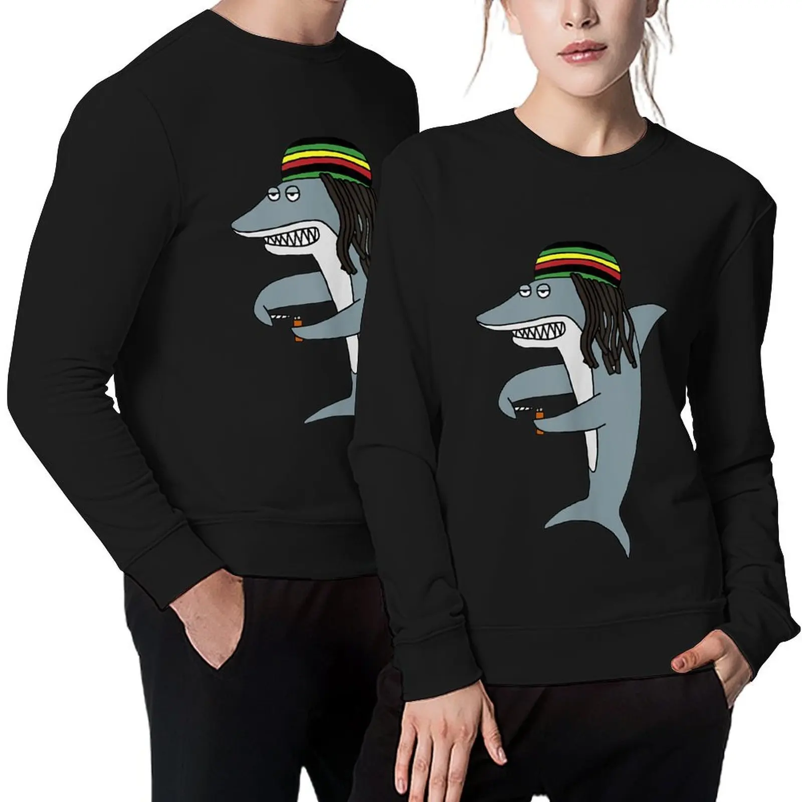 

Reggae Shark Funny Dreadlock Rasta Pullover autumn new products clothes for men mens clothing tracksuits hoody