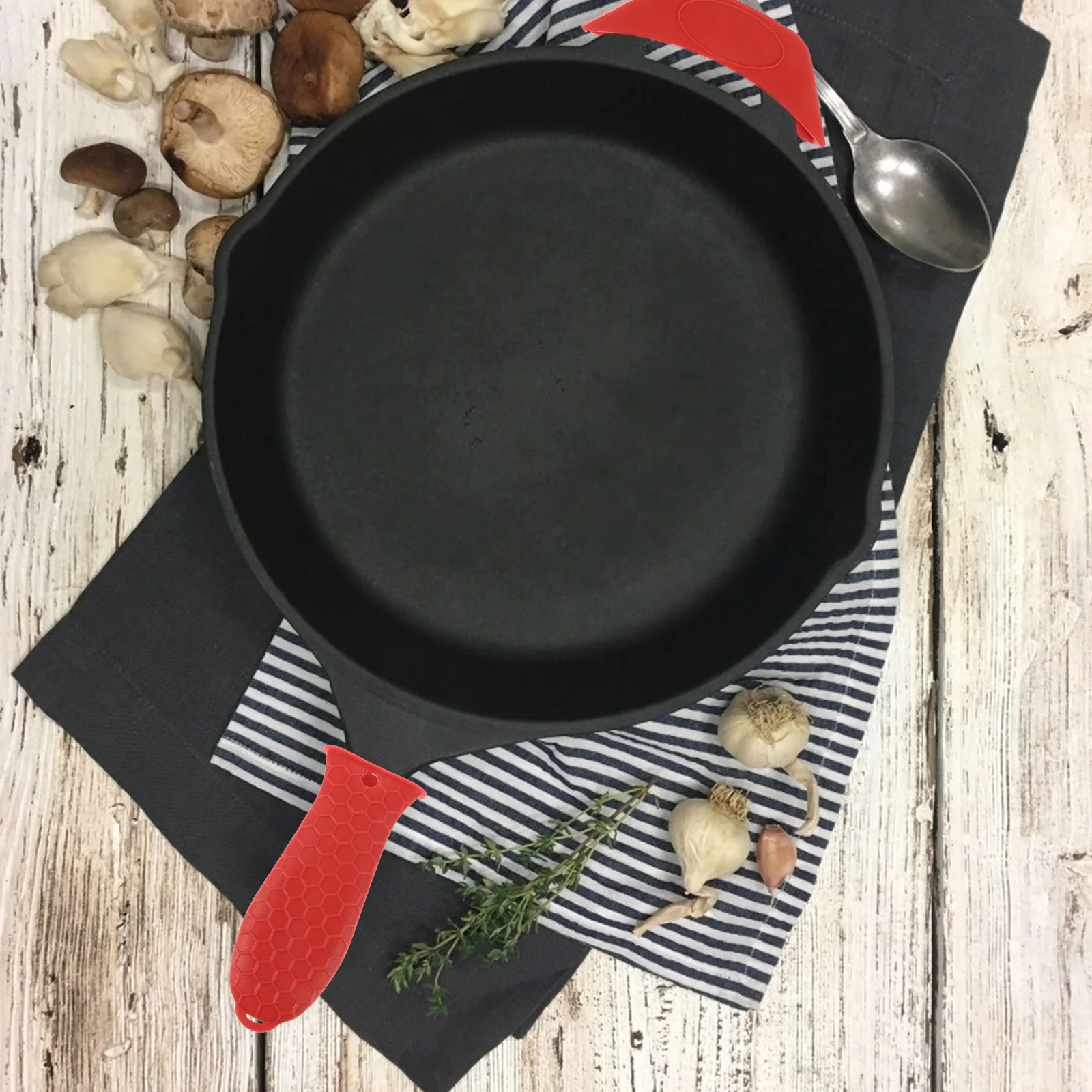 

7 pcs Pot H Cover Lightweight Red Silica Gel Kitchen AntiScalding NonSlip HeatInsulation Dining