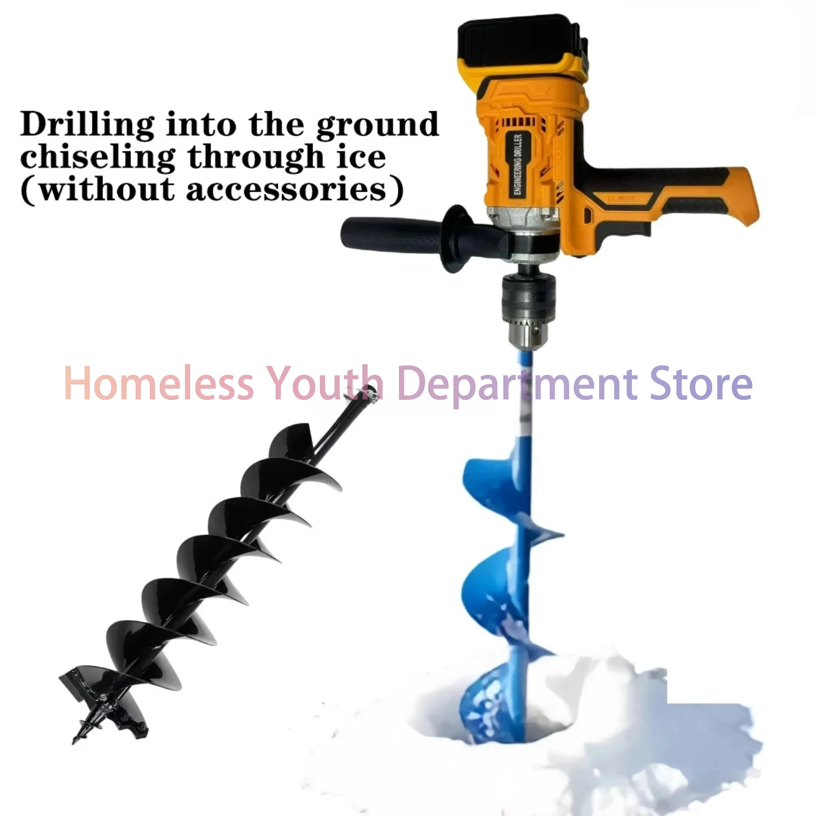 Cordless Brushless Drill Mixer For Dewalt 20V battery Power tools Concrete Drill Mortar Mixing Construction Ice Drilling tool
