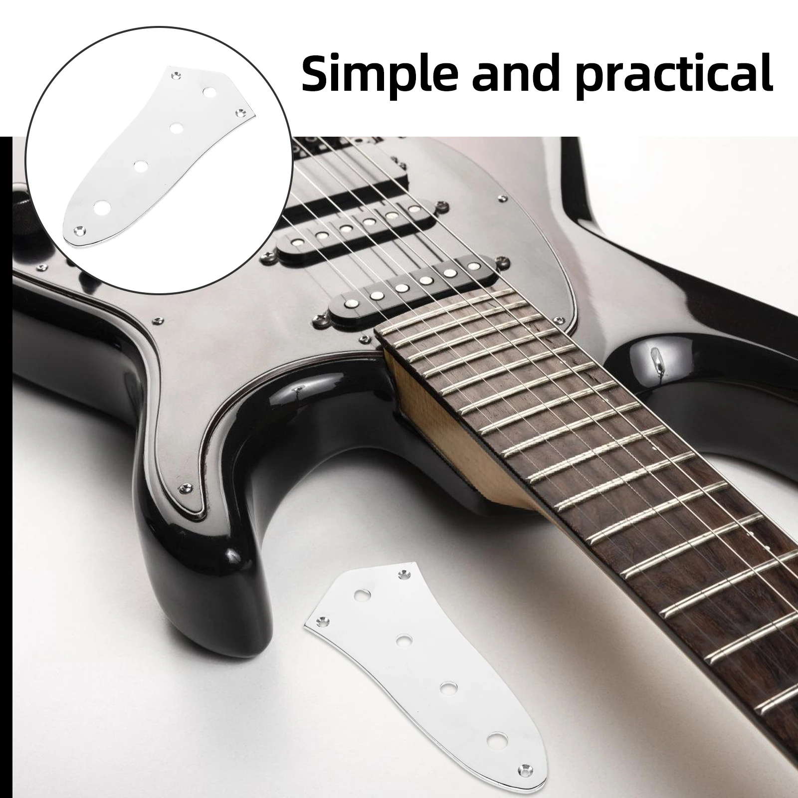 

Electric Bass Circuit Iron Plate Control Board Tool Accessories Parts Guard Silver Supplies