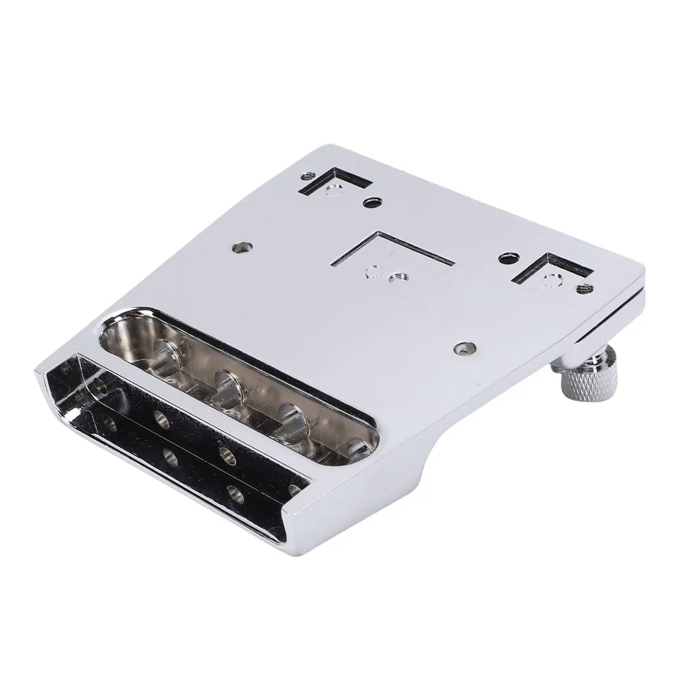 Durable Metal Bass Bridge Silver Bass Guitar Bridge Hardtail Saddle Bridge For Guitar Repair