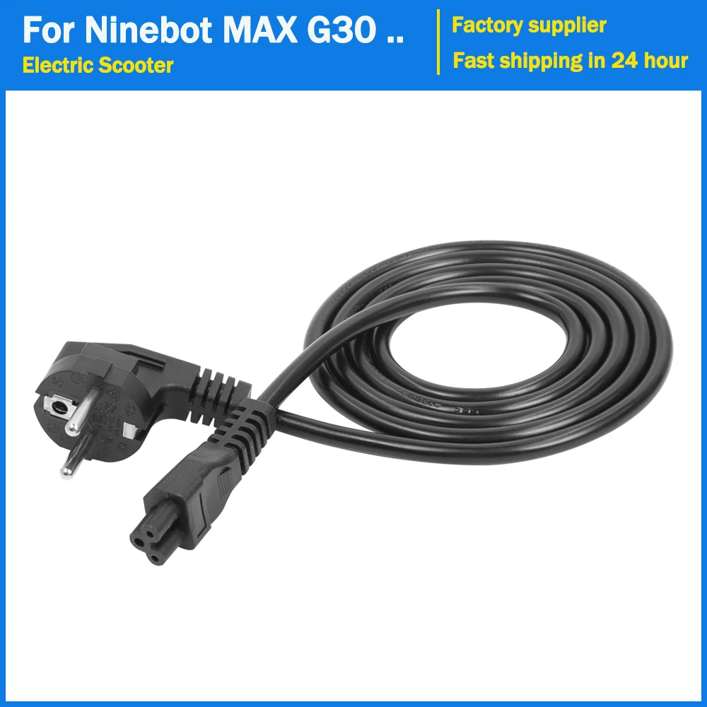 Battery Charge Cable For Segway Ninebot Electric Scooter MAX G30 G30D G30LP/LE Kickscooter EU Plug Charging Line Accessories