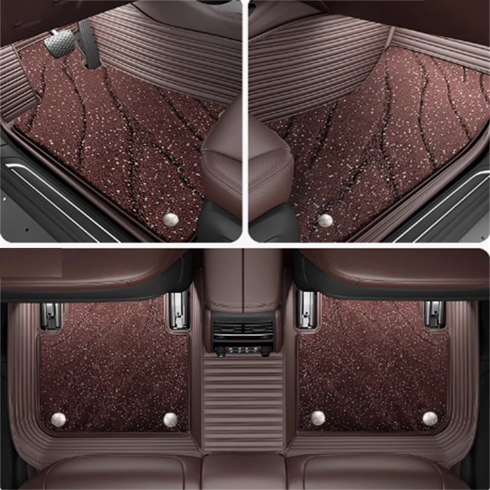 الحصير سيارة مخصصة 5D لكاديلاك XT5 2016-2023 سنة السيارات السجاد طبقة مزدوجة القدم Coche بطانات الأرضية بطانية