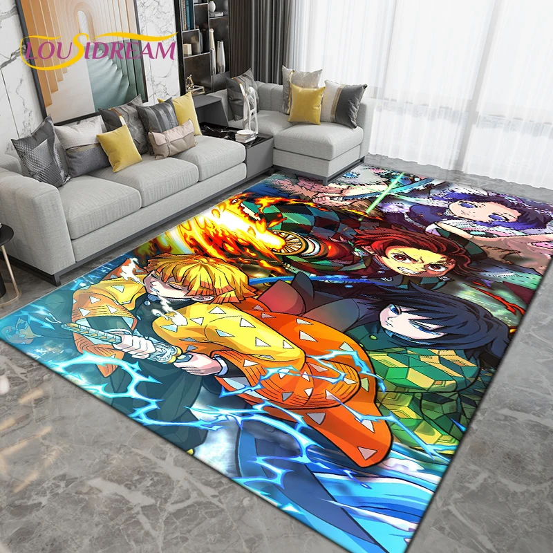 Cartoon Demon Slayer Area Rug Large,Carpet Rug for Living Room Children's Room Decoration,Kids Play Crawl Non-Slip Floor Mat - view 4