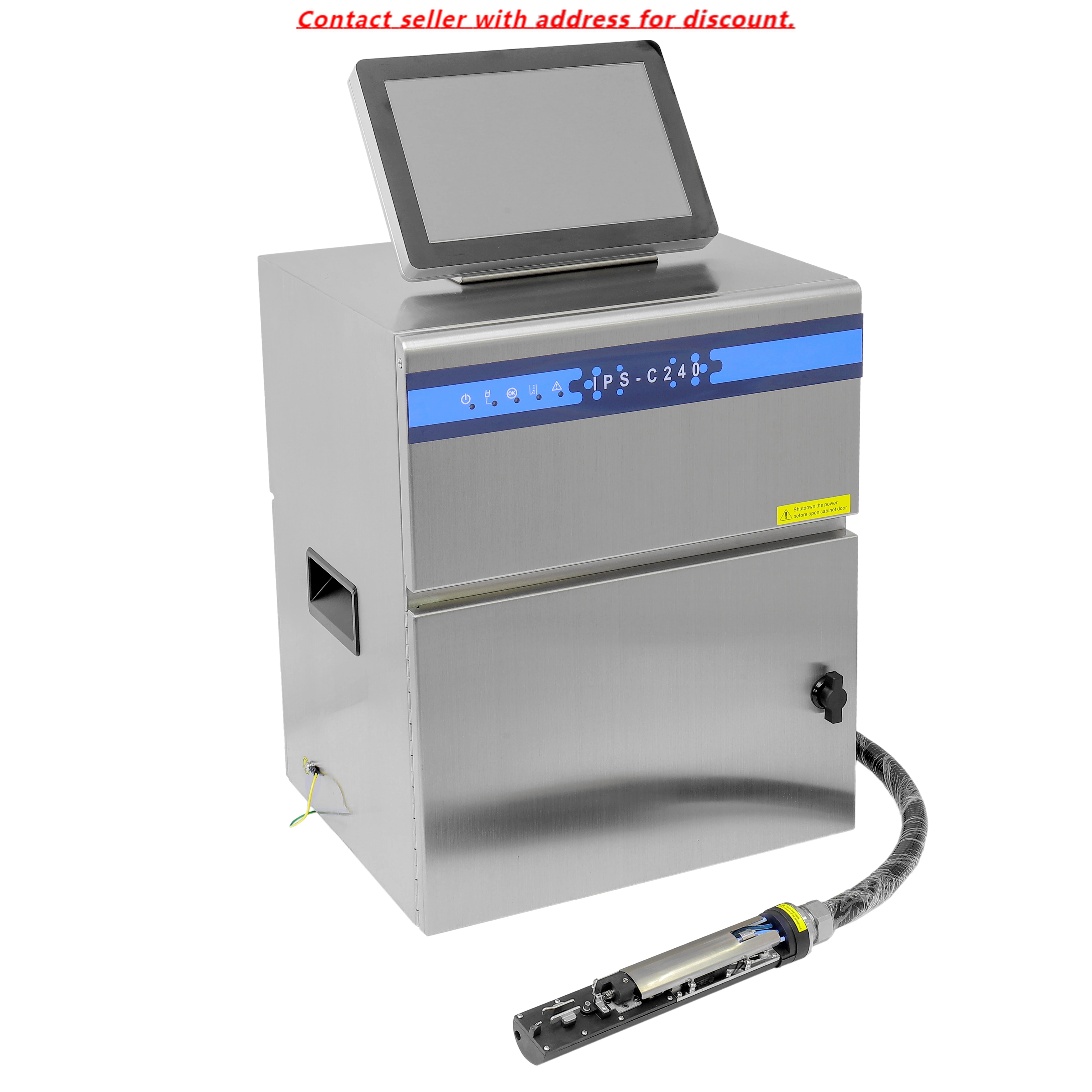 Easy Operate Industrial Continuous Inkjet Printer CIJ Coder Printing On Flexible Film Foils Labels Glass Masonry