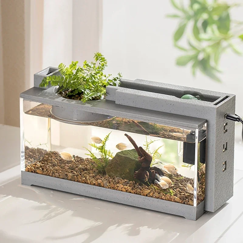 

Fish Tank Mute desktop Landscape Waterfall Fish Box Farming Small Ecological Filtering Goldfish USB Mute Filter USB Mute Filter