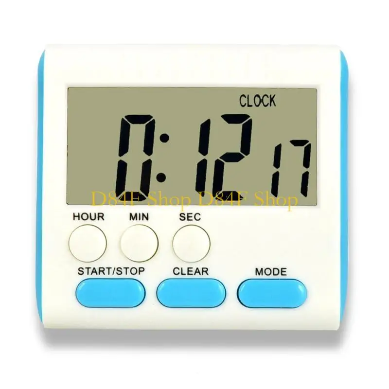 

D84F Digital Kitchen Timer with Strong Magnet Large LCD Display 24 Hour Clock & Alarm Count Up & Count Down for Kids Teachers