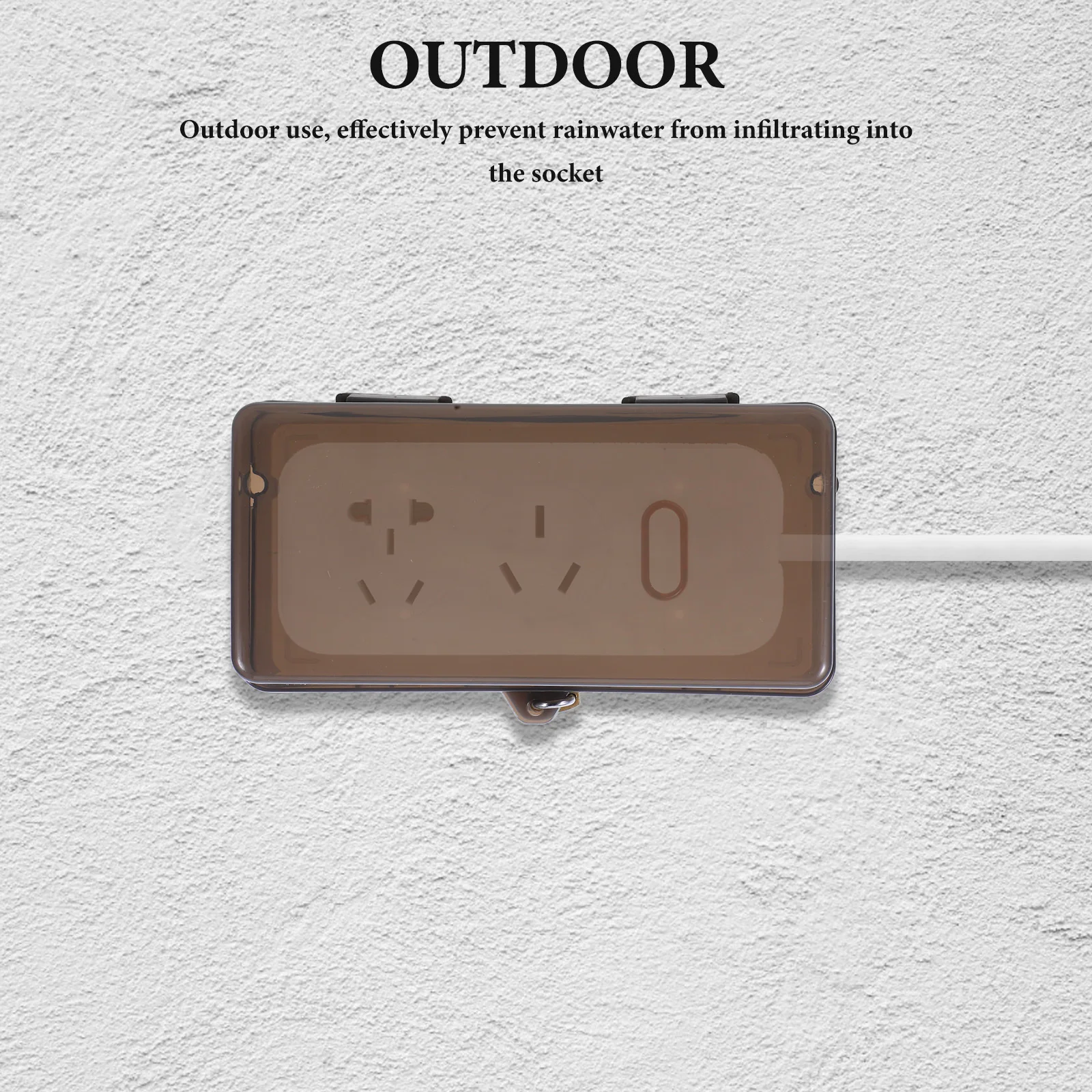 

Weatherproof Outdoor Electrical Box Waterproof Socket Cover Power Strip Protection Extension Cord Safety Cover Reusable