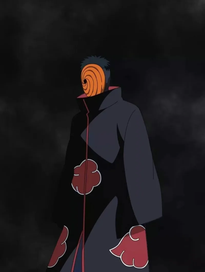 Naruto Akatsuki Tobi Cosplay Full Set: Obito Uchiha Costume with Coat, Mask & Jade Ring – Perfect for Cosplay Events