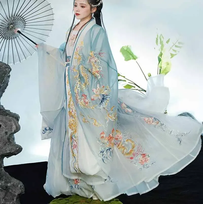 Hanfu Dress Men&Women Ancient Chinese Luxury Embroidery Hanfu Cosplay Costume Dance Dress Hanfu Party Dress For Women Men