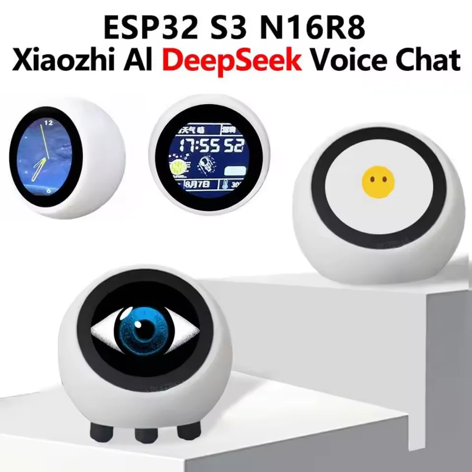 

﻿ ESP32-S3 Макетная плата Многофункциональный робот с искусственным интеллектом для голосового чата 1,28-дюймовый ЖК-дисплей Умный помощник Робот Настольные часы Орнамент