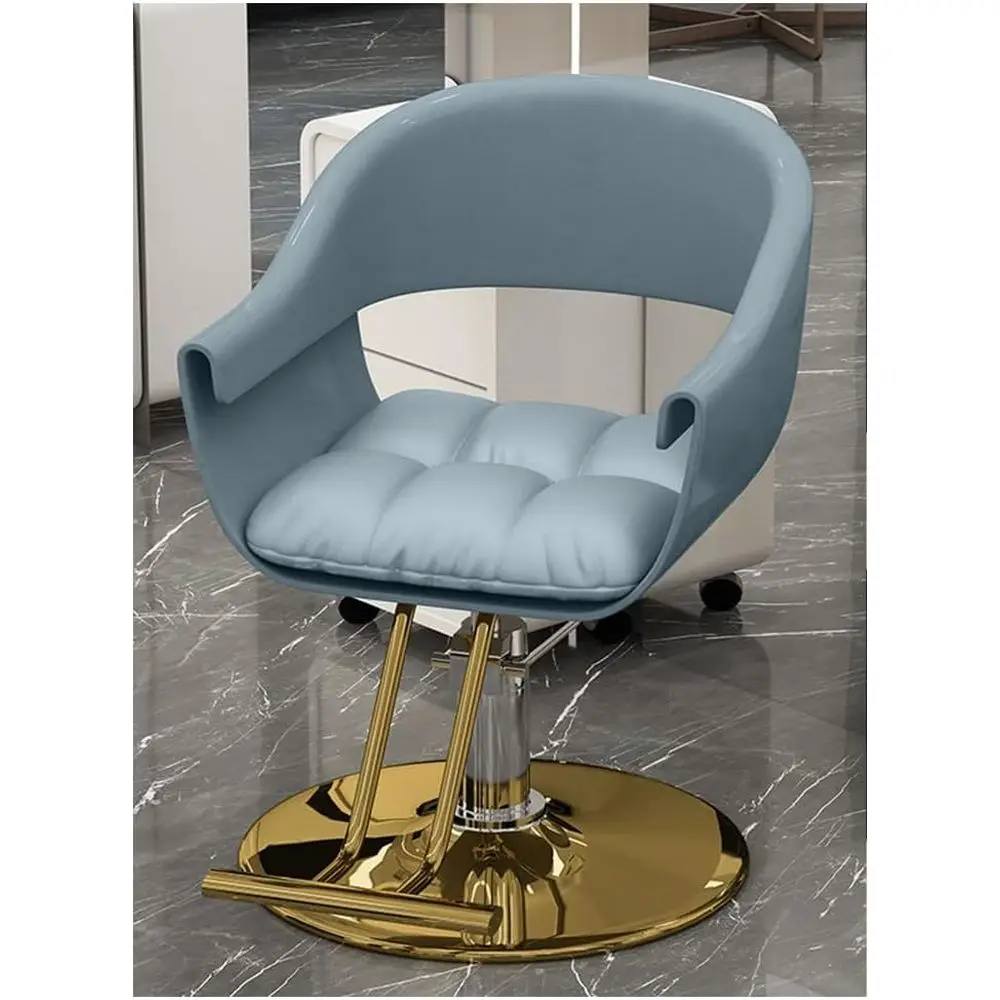 

Гидравлическое регулируемое парикмахерское кресло синего цвета с поворотом на 360 градусов для салонов красоты, класс А