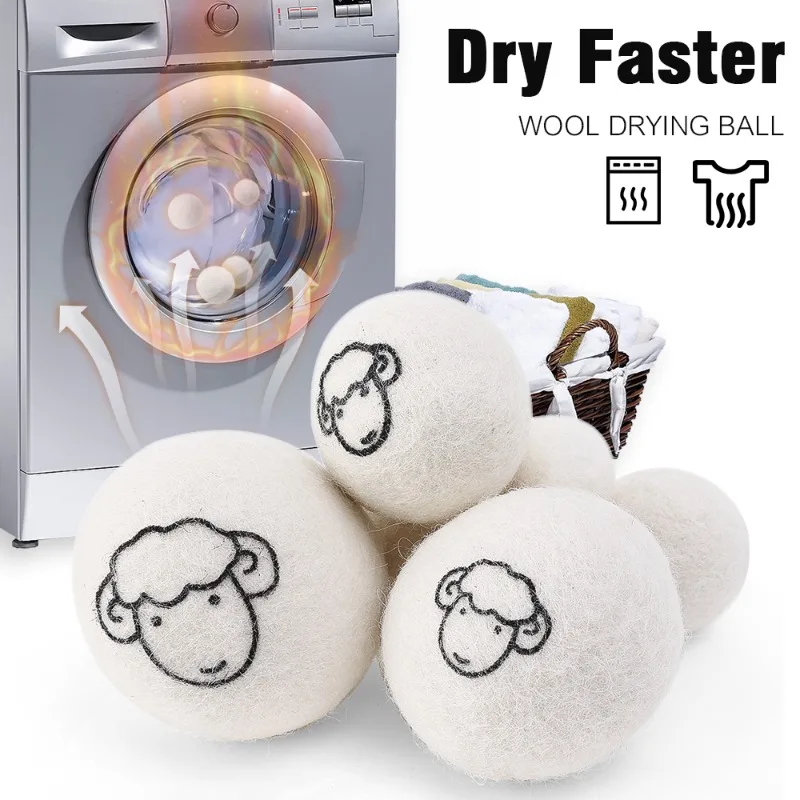 Wool Drying Ball Reusable Hot Wool Dryer Balls Clothes Softener Household Fleece Drying Supplies Washing Machine Accessories