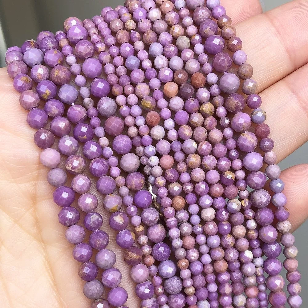 Großhandel facettierte Natursteinperlen, facettierter Amazonit, Aquamarin, Opal, Labradorit, lose Distanzperlen für die Schmuckherstellung, 2, 3, 4 mm