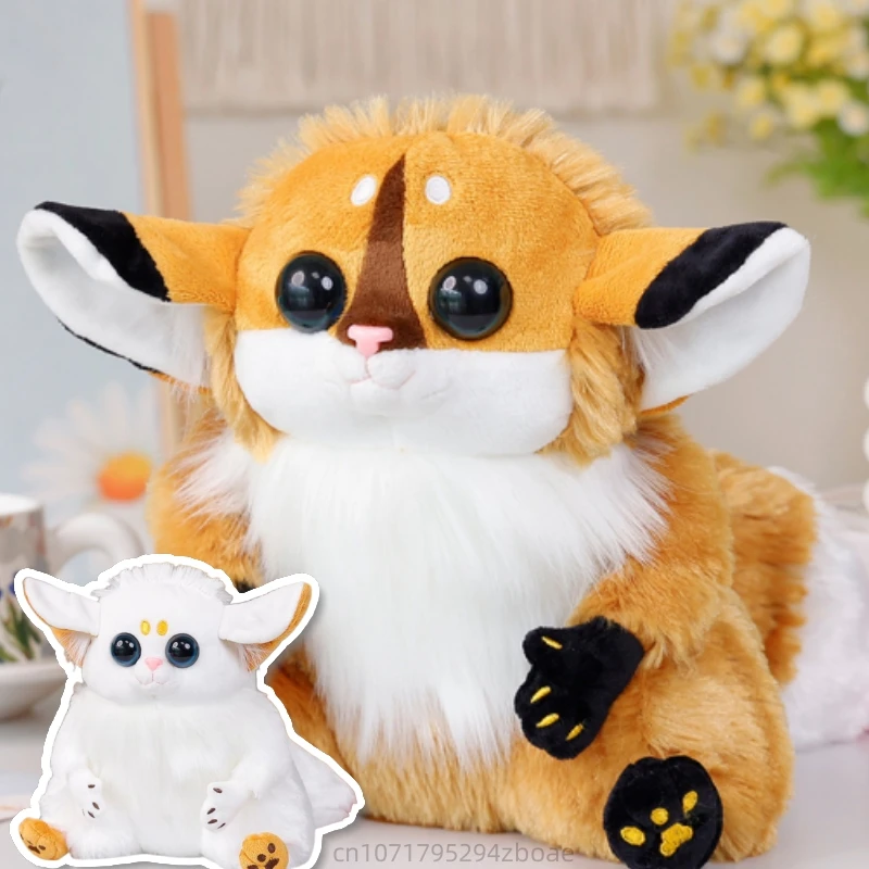 22cm Simulation New Fat Round Monkey-Fox Plush Doll Long Ears Big Eyes Monkey Fox Plush Toy Birthday Gift For Boys And Girls