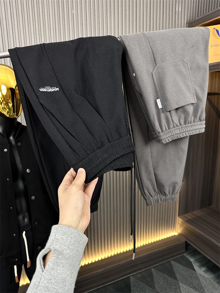 

Faionable Urban Men's Color Spor повседневные брюки осень-зима длинные брюки плиссированный дизайн эффект похудения