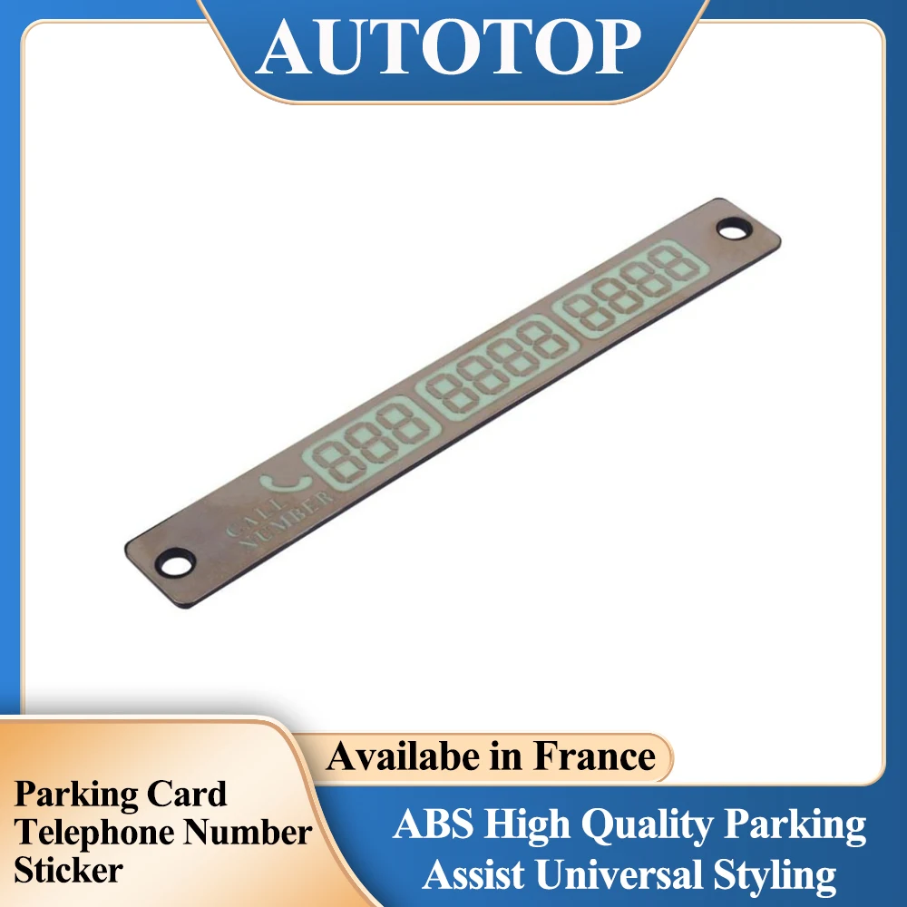 Autotop Temporary Parking Card Night Light Sucker Plate Telephone Number Car Phone Number Aluminum Stickers Notification