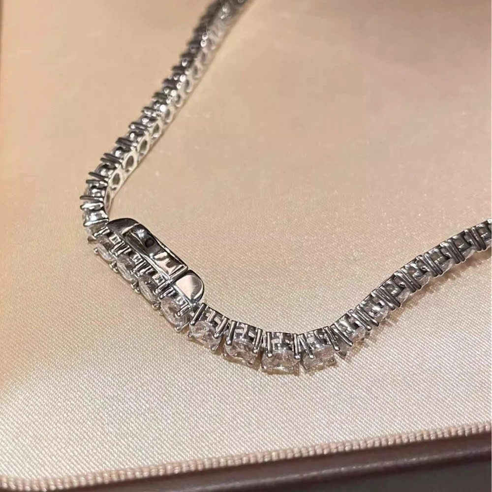 925 الفضة الأسود المينا الاصطناعية الأحجار الكريمة الحمراء الكربون الماس النمر ليوبارد طباعة المختنق سلسلة قلادة غرامة مجوهرات فاخرة