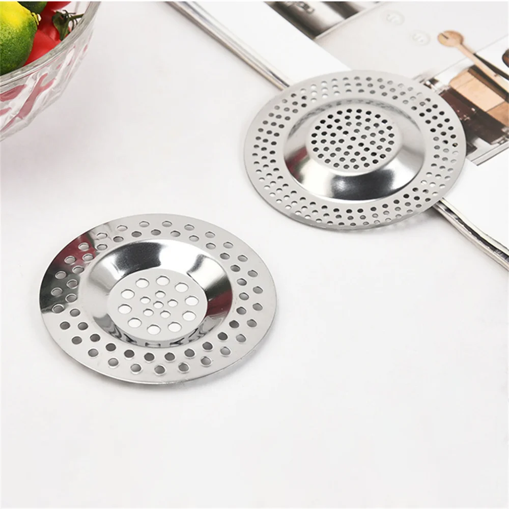 Anti Clogging Sink Vegetable Wash Basin Filter Kitchen Sink Shower Drain Hole Filter Accessory Stainless Steel Bathtub Filter