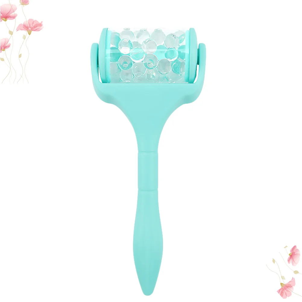 

1Pcs Portable Facial Massager Green Handle Transparent Beads Tool for Face Lifting Skin Firming and Blood Circulation