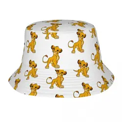 Girl Bucket Hats Simba The Lion King Summer Beach Hatwear Foldable Outdoor Sport Fisherman Hats Panama Hat Birthday Gifts