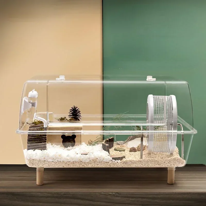 

Cage Acrylic Transparent Base Cage Djungarian Hamster Crystal Cage Furnishings