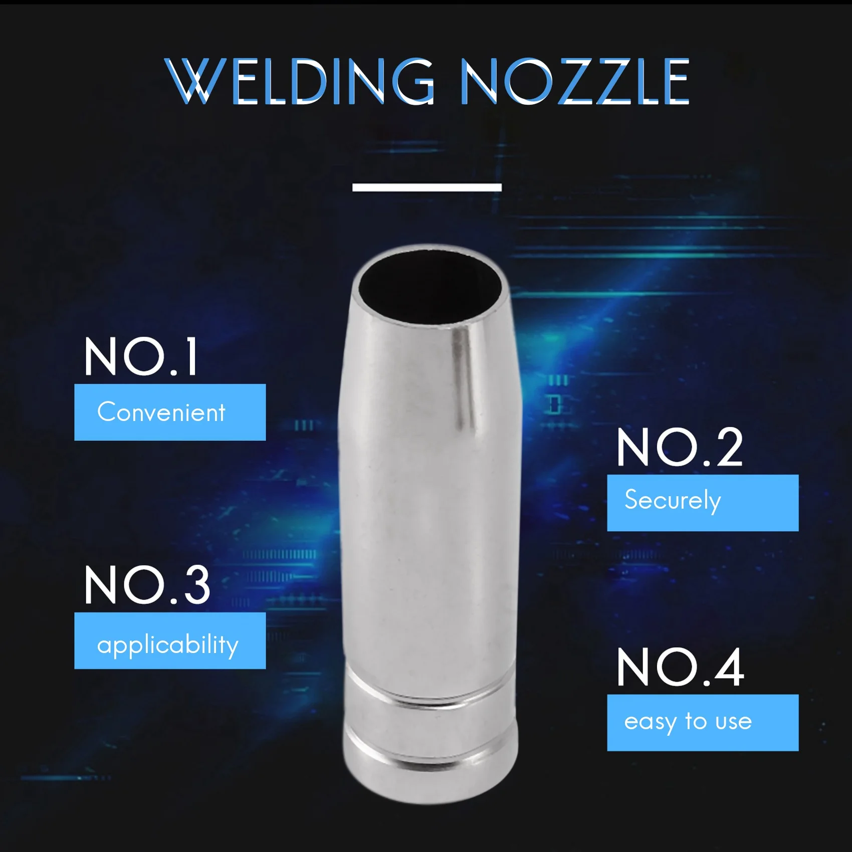 SYW-17Pcs/Set 15Ak Mig/ Welding Nozzle Contact Tips 0.8X25mm M6 Gas Connector Holder Set