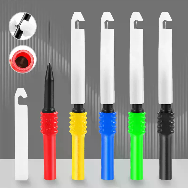 1/5Pcs Handheld Oscilloscope For Automotive Electrician Multimeter Probe Test Needle Back Pin Banana Plug Diagnostic Tester