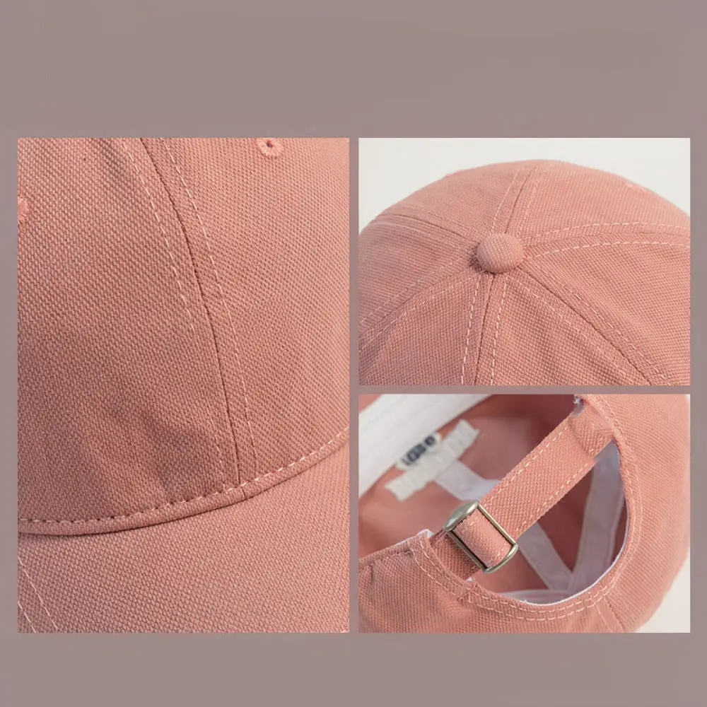 Fashion Cotton Baseball Cap Embroidered Letter Hat Adjustable Snapback Sun Hat Korean Style Unisex Casual Streetwear Headgear
