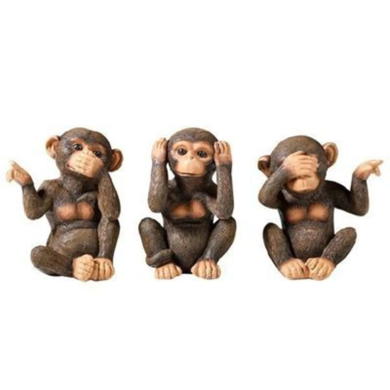 

Creative Simulation Animal Gorilla Figurine Nordic Retro Gorilla Brothers Sculptures Desk Decoration Cute Room Decor Resin Gifts