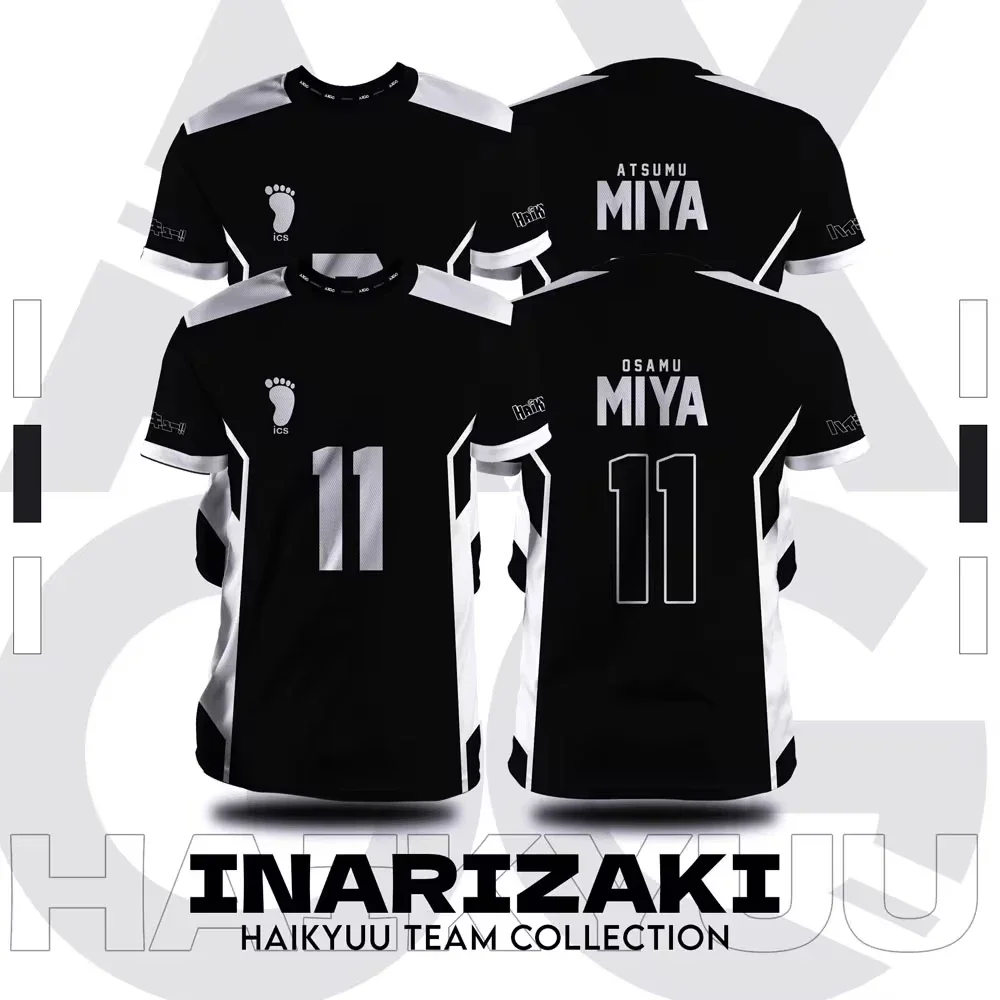 

Haikyuu Inarizaki Cartoon Anime Cosplay Men Jersey Summer Short Sleeve Children Tee Tops 2025 Fashion Oversized T-shirt