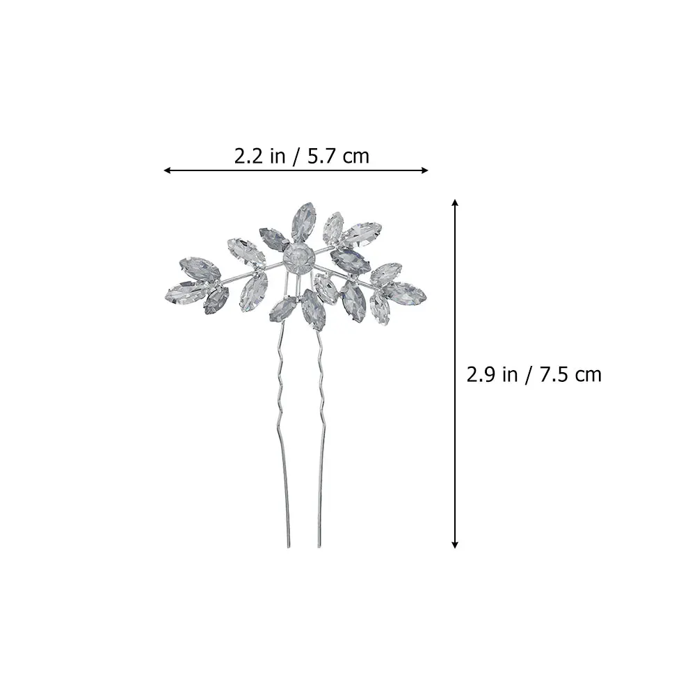 

2pcs Wedding Vintage Hairpins Bridal Headpieces U Shaped Fork Bridesmaid Elegant Decor Stylish U-Shaped Hair Stick Hair