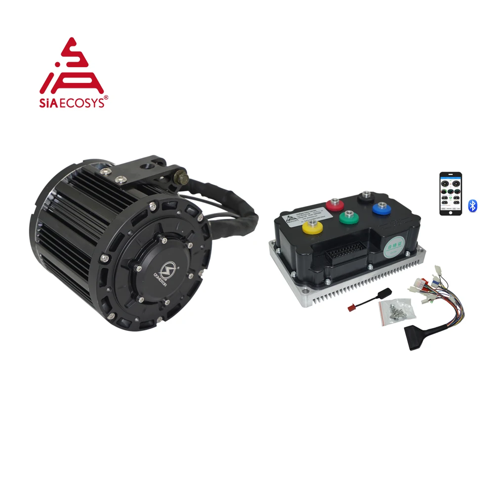 QSMOTOR QS138 4000W Mid Drive Motor Kit 72V 110KPH with SIAYQ72180 Controller with Bluetooth Control for E-Motorcycle Offroad