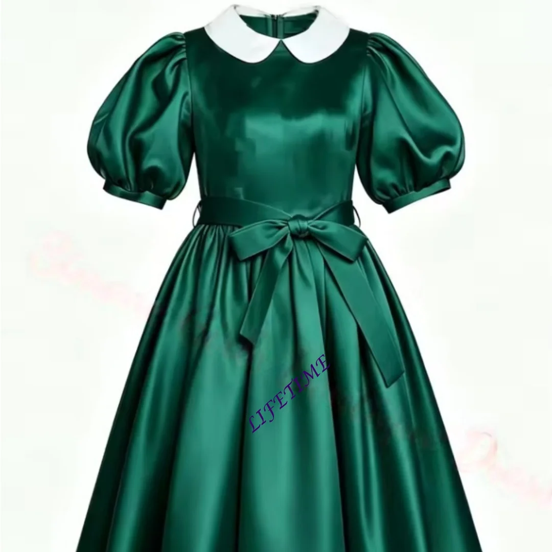 robe-de-demoiselle-d'honneur-personnalisee-en-satin-ivoire-avec-col-peter-pan-et-manches-courtes-pour-mariage-anniversaire-bal-de-promo-banquet-premiere-communion