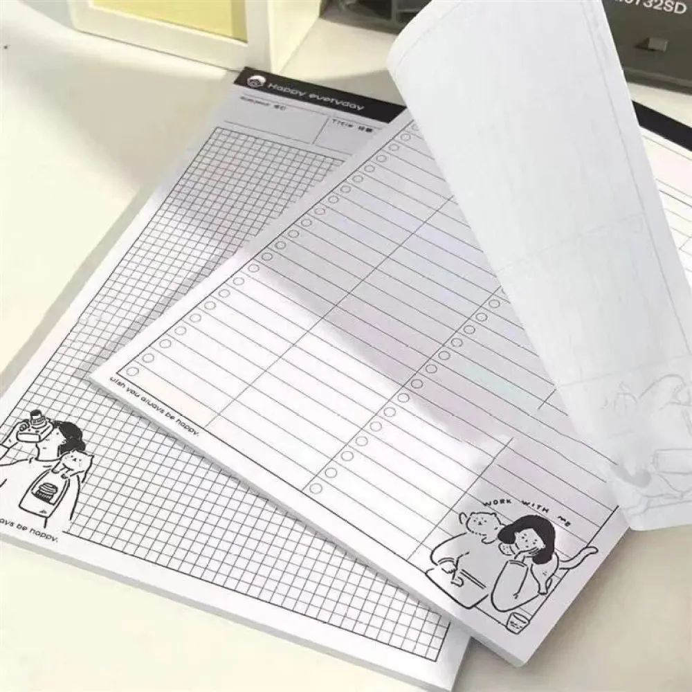 1PC B5 Haftnotizpapier Einfaches und abreißbares Papier Lernzubehör Plan Notizbuch – Detail 5