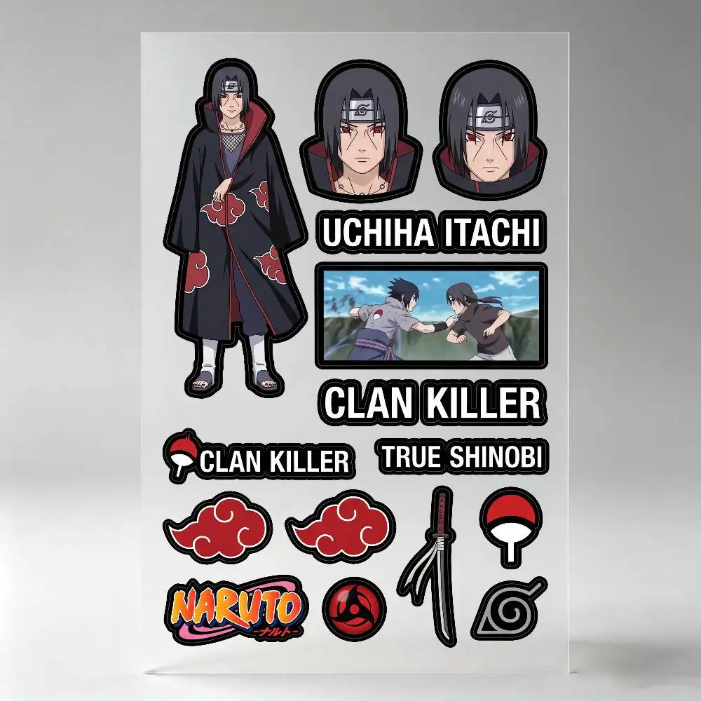 Uchiha Itachi Anime Character Stickers Auto Body Bumper Windows Motorcycle Laptop Walls Vinyl Decal Car Tuning Accessories