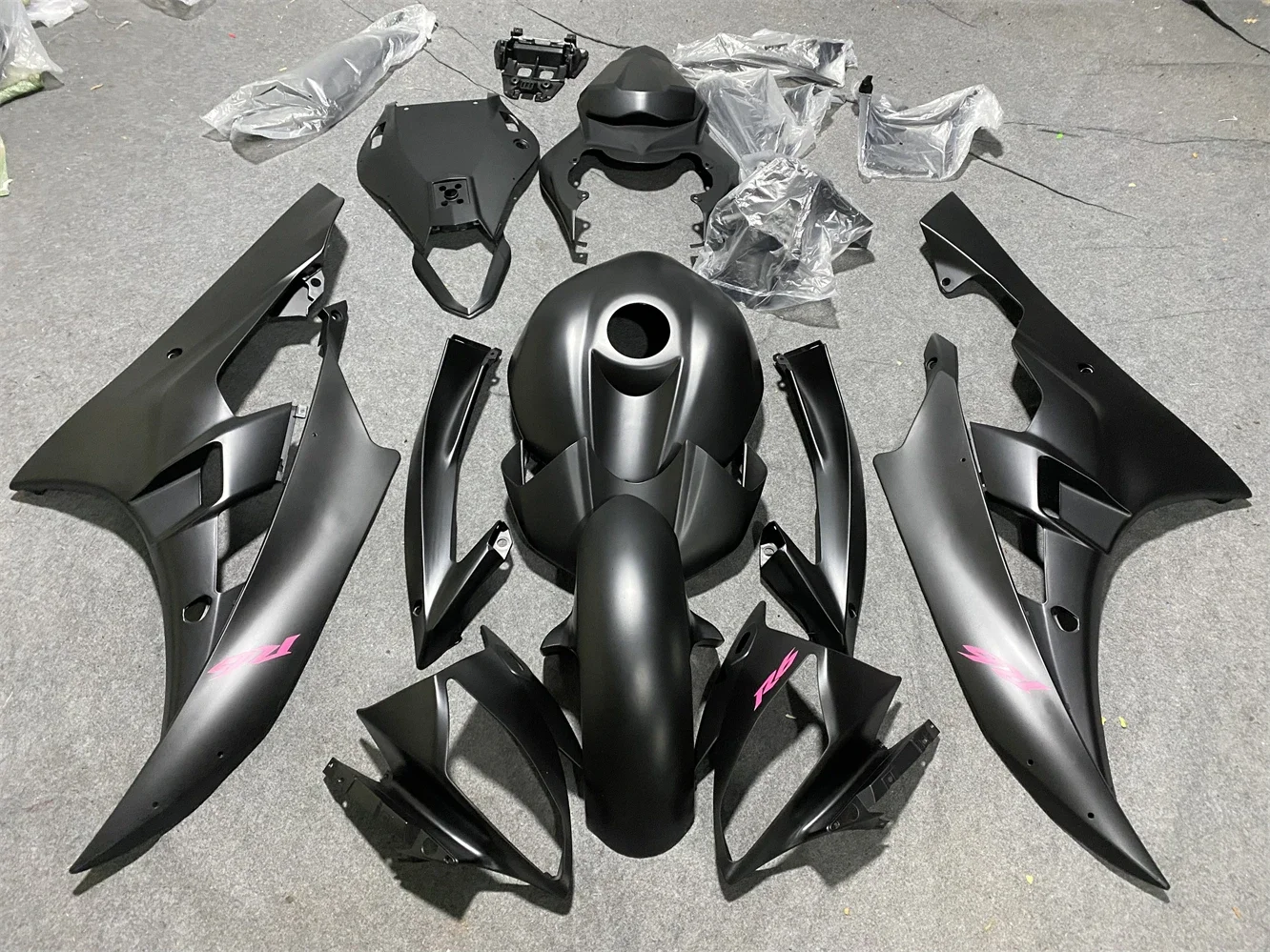 

Motorcycle fairing fits YZF-R6 06-07 YZF600 2006 2007 body fairing Black motorcycle housing