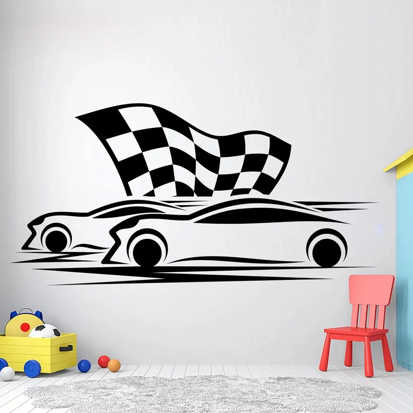 Race Car Racing Wall Decal Racing Car Speedometer Wall Sticker Racing  Decals Vinyl Home Decor Kids Room Wall Decor Mural A580