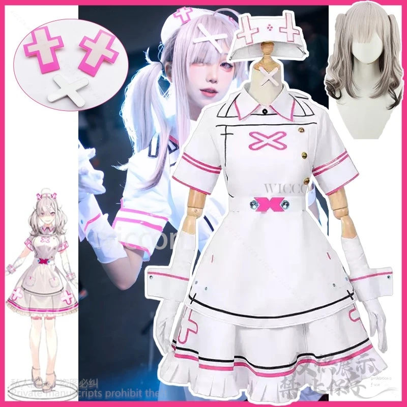 Anime Sukoya Kana Cosplay Virtual YouTuber Costume Nurse Uniform Dress Lolita Sexy Cute For Girls Halloween Party Customized