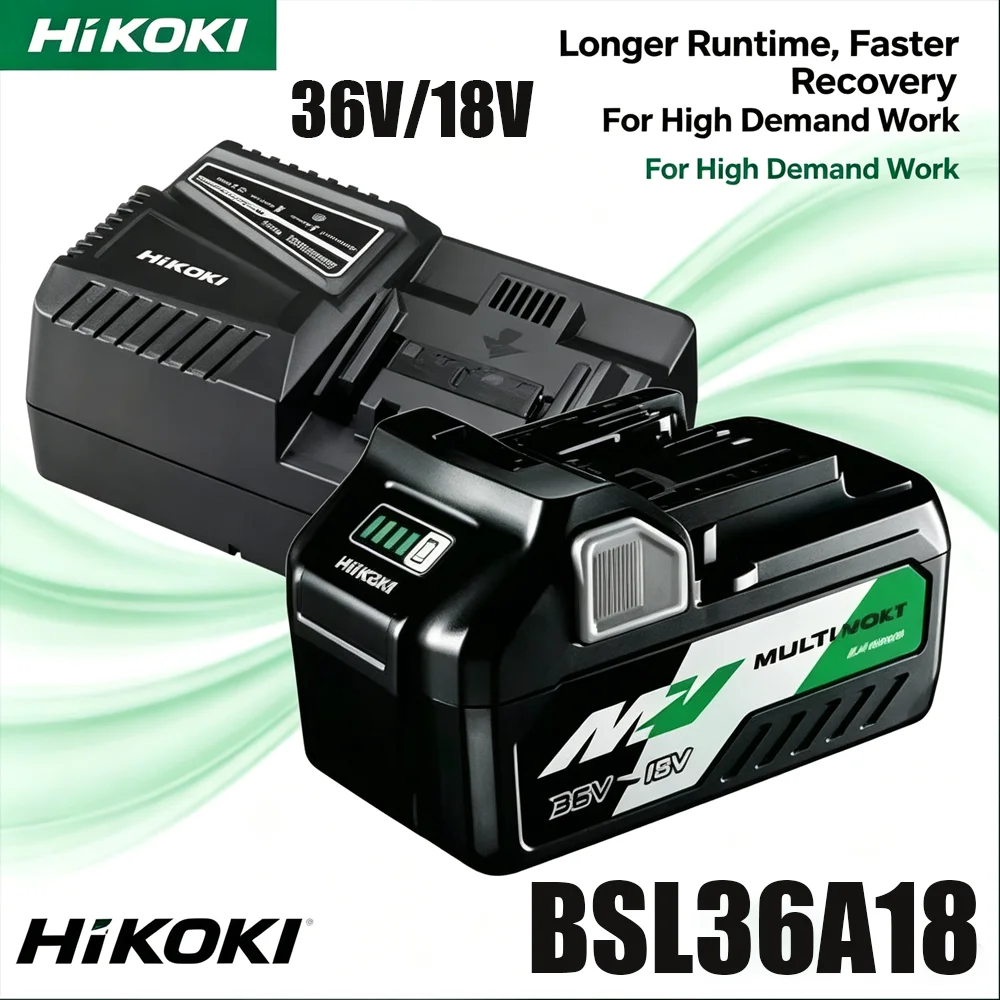 MultiVolt 18V‑36V 6.0Ah Lithium‑Ion Replacement Battery BSL36A18 Compatible For HiKOKI Hitachi Metabo HPT Cordless Power Tools
