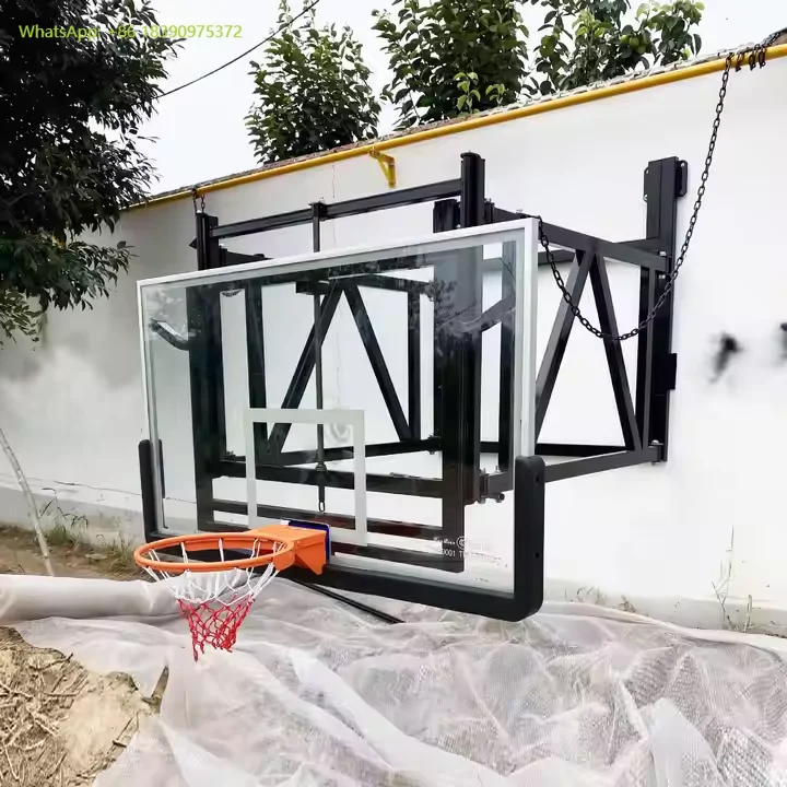 

Wall Mounted Basketball Hoop in Ground Adjustable Height Sports Training Equipment Basketball Hoop for Sale