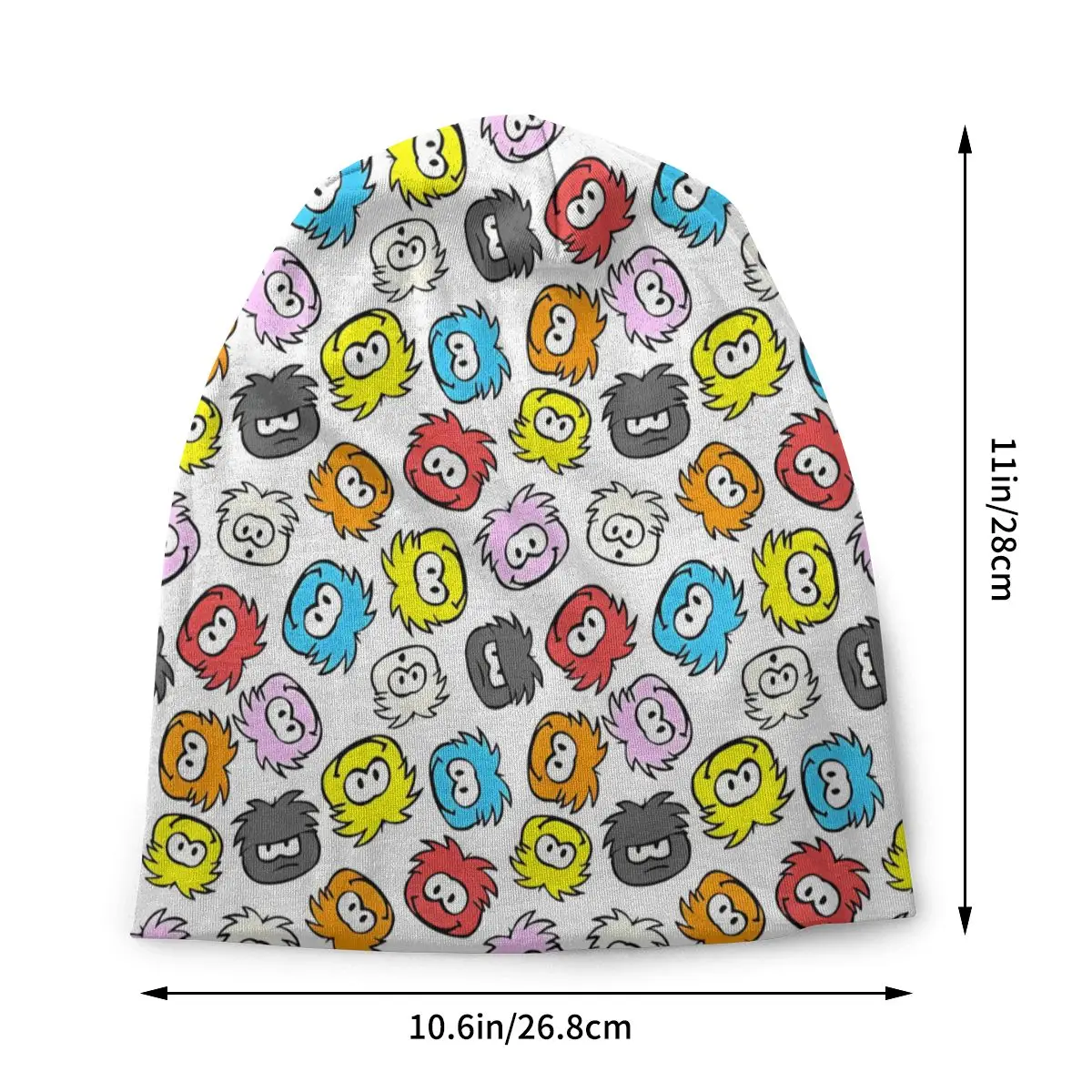 Penguin Animal Skullies Beanies Fashion Hats Old Style Puffle Pattern Club Penguin Thin Bonnet Hipster Caps Men Women's Earmuffs