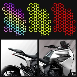 Honeycomb Reflective Vinyl Helmet Tail Light Body Decoration Motorbike Stickers Pegatinas Personalizadas Motorcycles Accessories