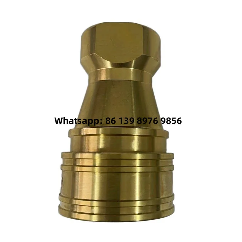 KZD Brass Quick Connector For Hydraulic Water Pipes Medium/High Pressure Oil Pipe Self-Locking Quick Plug Connector With