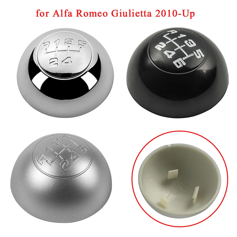 5/6 Speed Gear Head Shift Knob Cap Top Cover Emblem Badge For Alfa Romeo Giulietta 2010 2011 2012 2013 Car Styling Accessorie