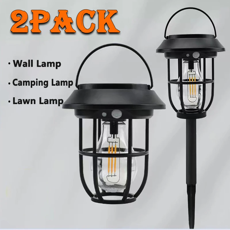 

3IN1 Outdoor Solar Camping Wall Lamps Lawn Lamps Floor Lamp LED Induction Lamps Garden Landscape Lamps Decorative Tungsten Lamp