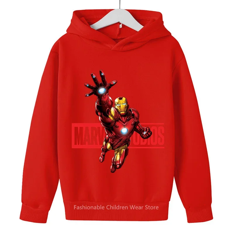 

Marvel Avengers Q-Edition Iron Man Cartoon Kids' Hoodie with Hood - Ideal for Outdoor Relaxation for Kids