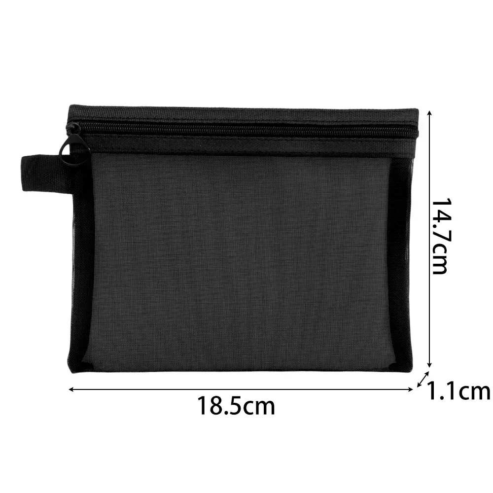 1/3 Stück Transparente Netz-Kosmetiktaschen Klein und Groß Schwarze Make-up-Tasche Tragbare Reise-Toilettenartikel-Organizer-Etui Lippenstift-Aufbewahrungsbeutel – Detail 9