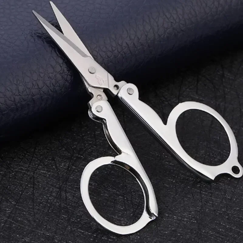 Folding Pocket Scissors Multifunctional Stainless Steel Folding Small Scissors Household Mini Thread Cutting Nail Tools Stainles