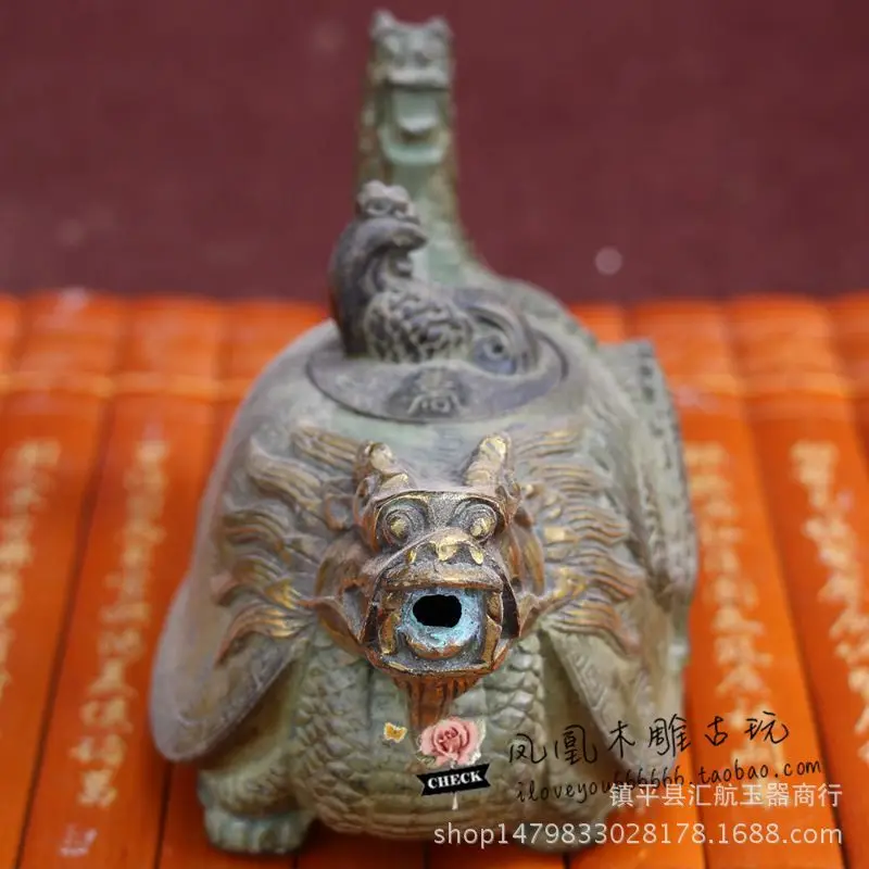 حلي عتيقة متنوعة من النحاس النقي أفالوكيتسفارا مصنوعة أثناء Daming Xuande Years وعاء سلحفاة بوذا البرازيلي #2